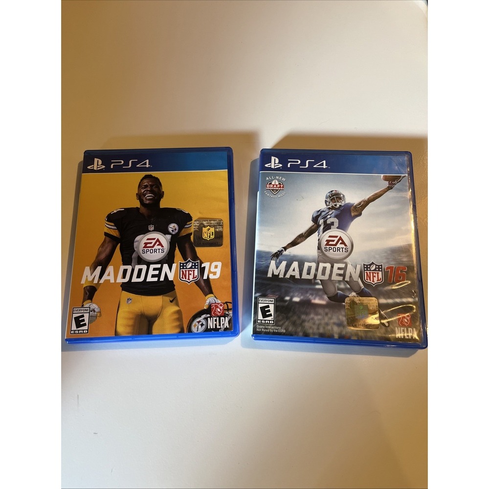 Playstation 4 Madden Bundle - 2 Games - Madden 16 19 Odell Beckham Antonio Brown